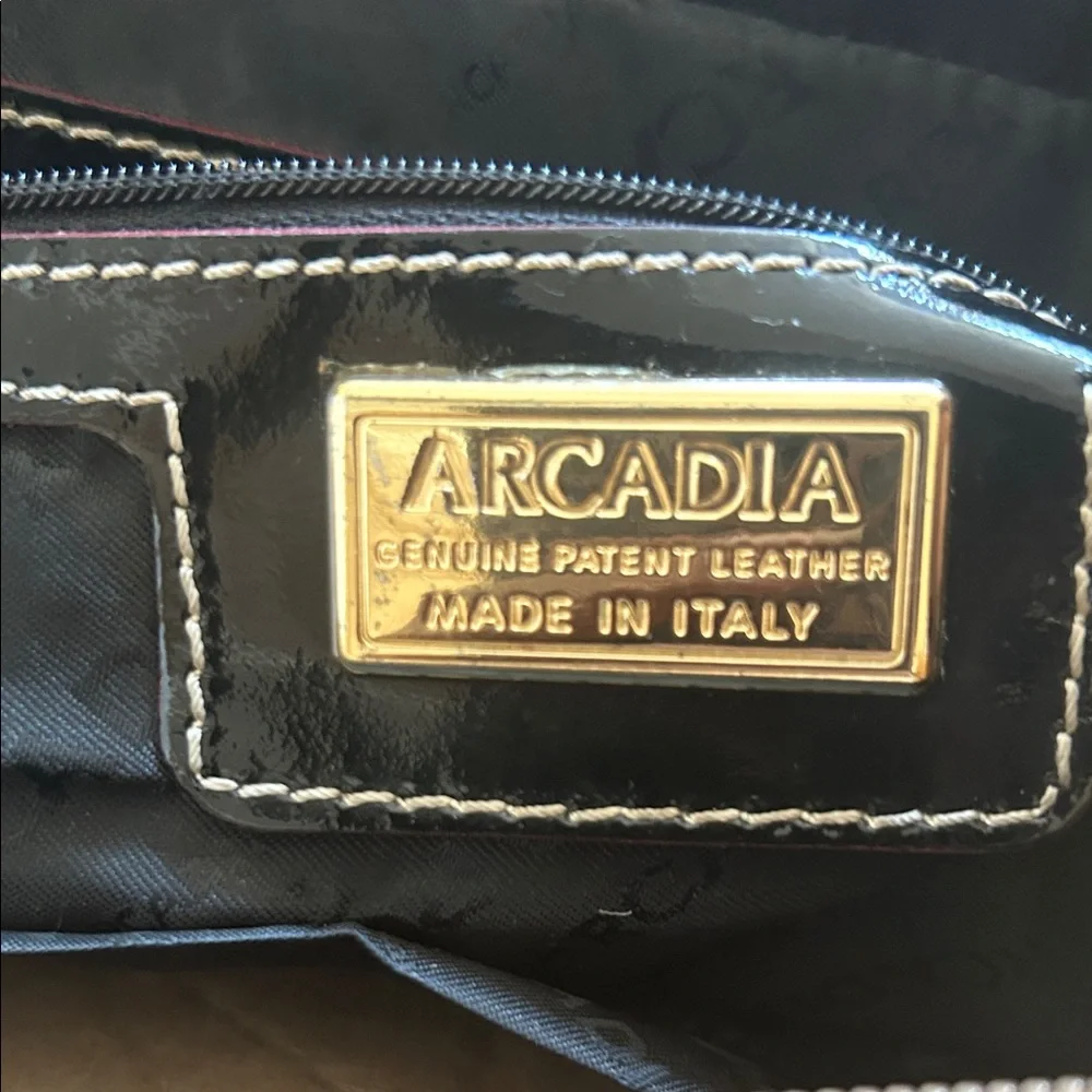 Arcadia Black and Tan Satchel